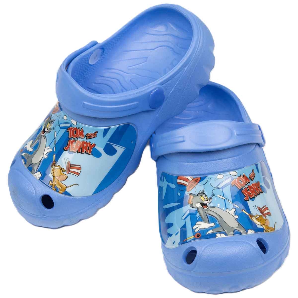 توم آند جيري صنادل مريحة وخفيفة للأولاد باللون الأزرق