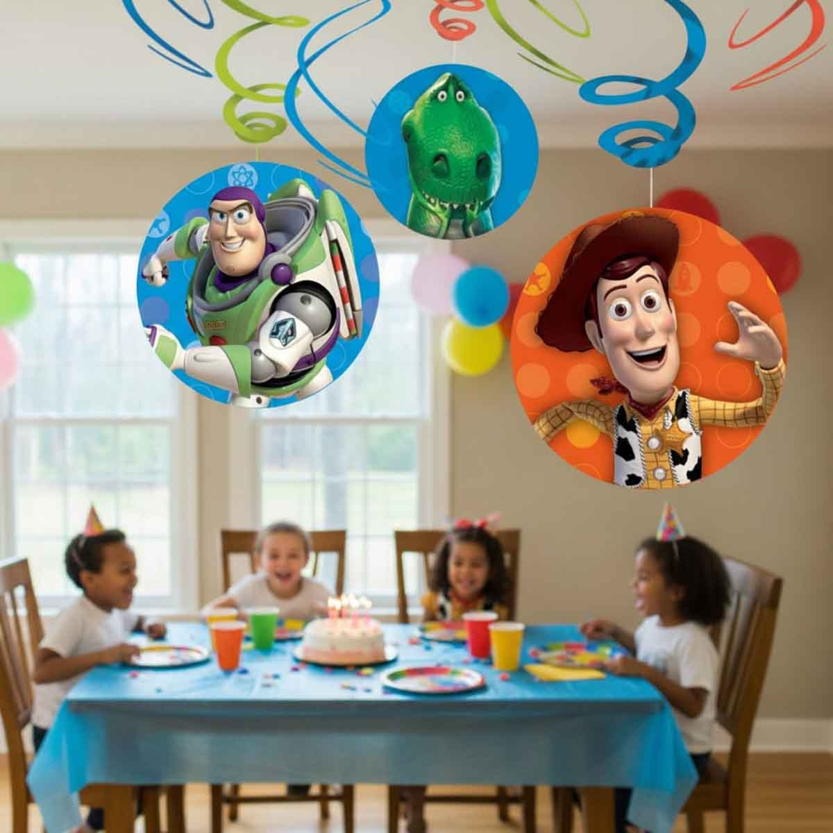 ديزني أند بيكسار توي ستوري مجموعة زينة حلزونية عدد 6 قطع