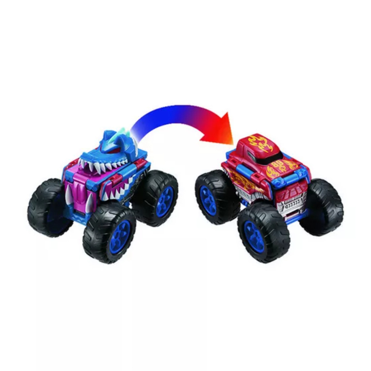 ترانزرايسر شاحنة وولف الوحشية 2 في 1 القلابة للأولاد، 3-4 سنوات