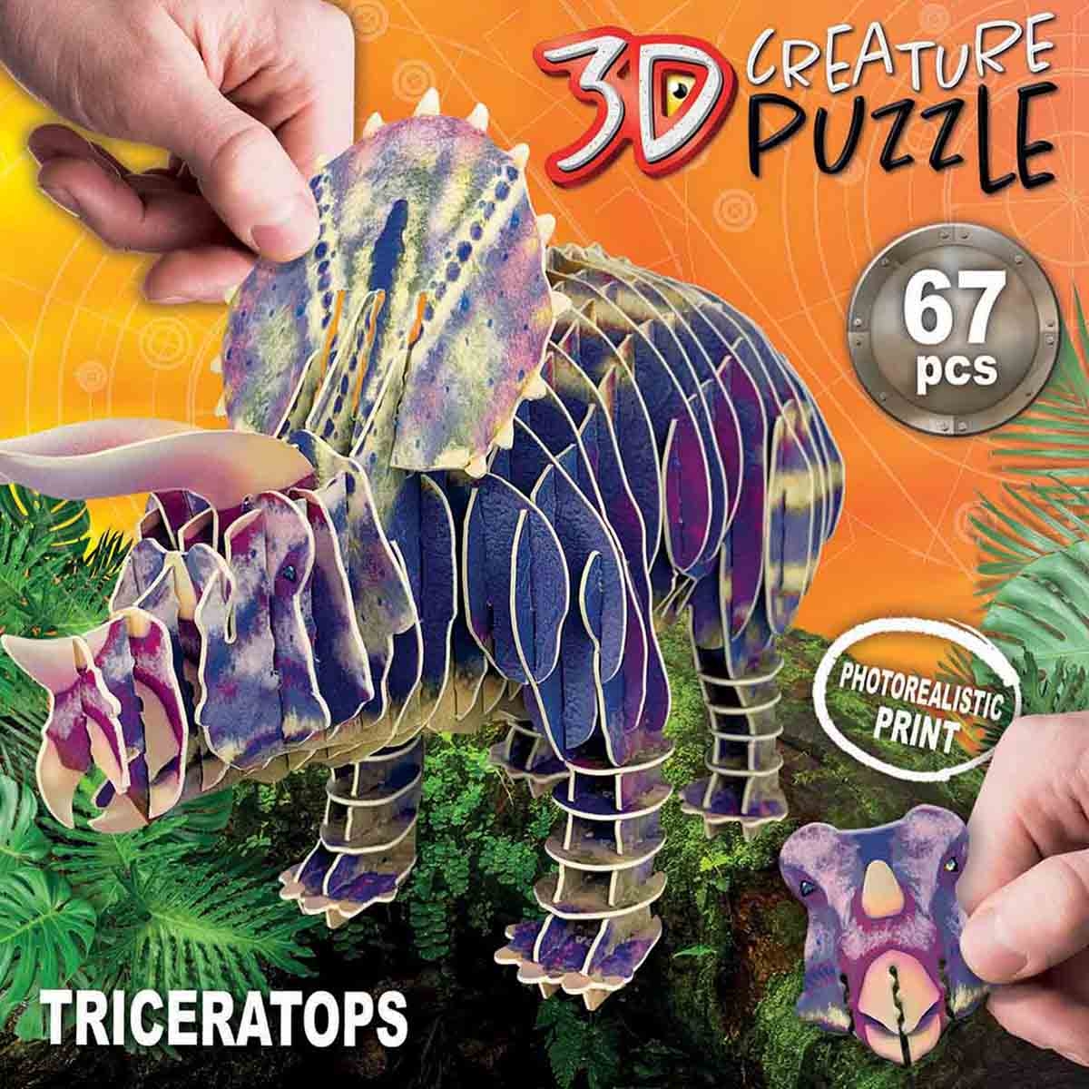 إديوكا أحجية مجسمة ثلاثية الأبعاد لترايسيراتوبس للجنسين، عمر 5-7 سنوات