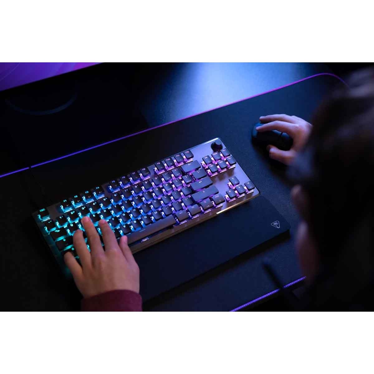 تيرتل بيتش أسود فولكان 2 تي كي إل برو لوحة مفاتيح ألعاب لينيار