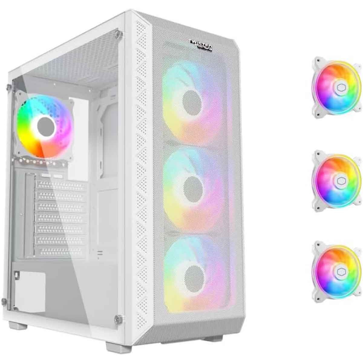 تويستد مايندز 03 أبيكس أبيض كيس كمبيوتر ألعاب متوسط الحجم