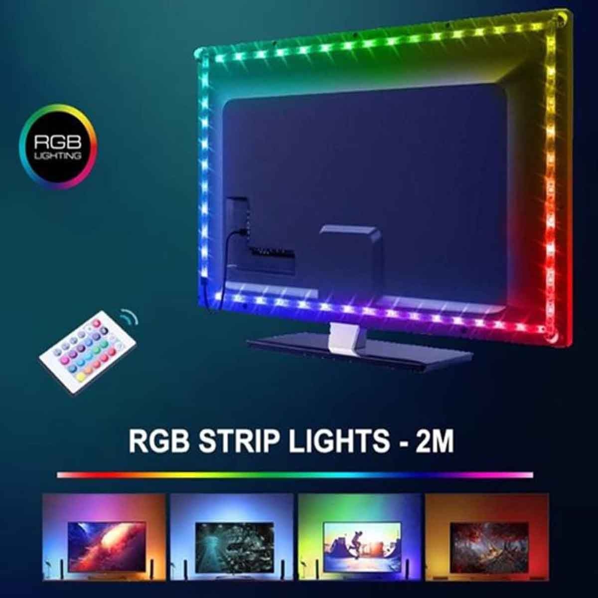تويستد مايندز شريط إضاءة RGB بطول 2 متر لشاشات الألعاب والتلفزيون