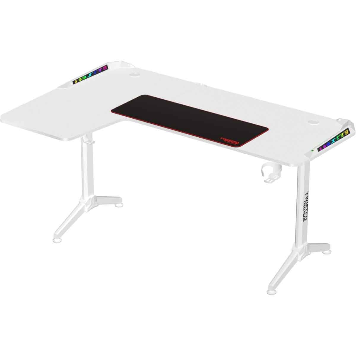 تويستد مايندز واريور أسود مكتب ألعاب RGB شكل حرف L يسار