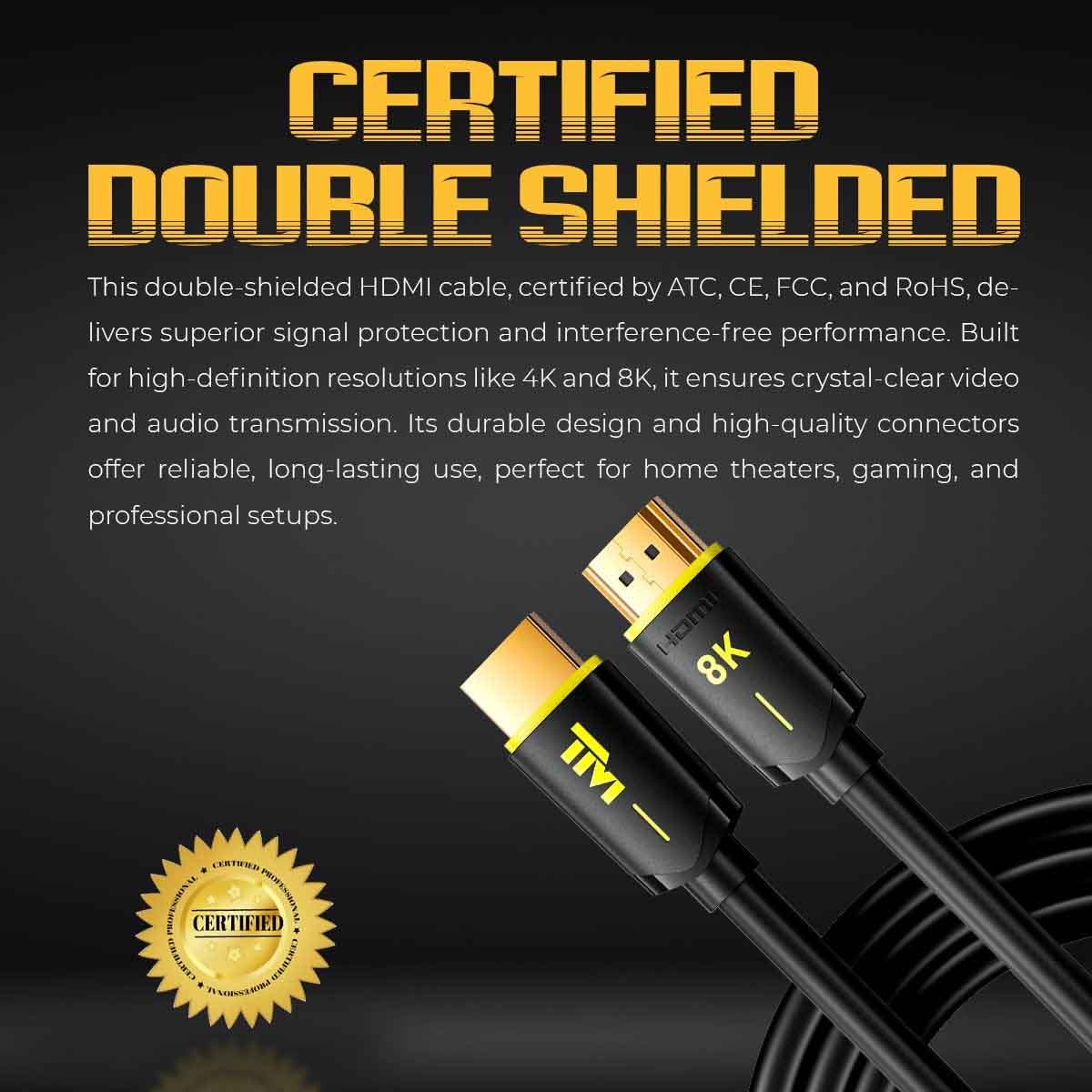 تويستد مايندز كابل HDMI 2.1 بدقة 8K بطول 2 متر