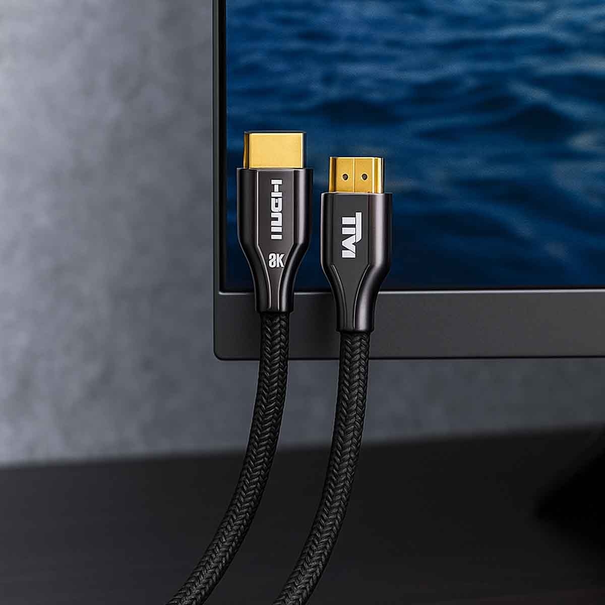 تويستد مايندز كابل HDMI مضفر 8K سبائك الزنك بطول 1 متر