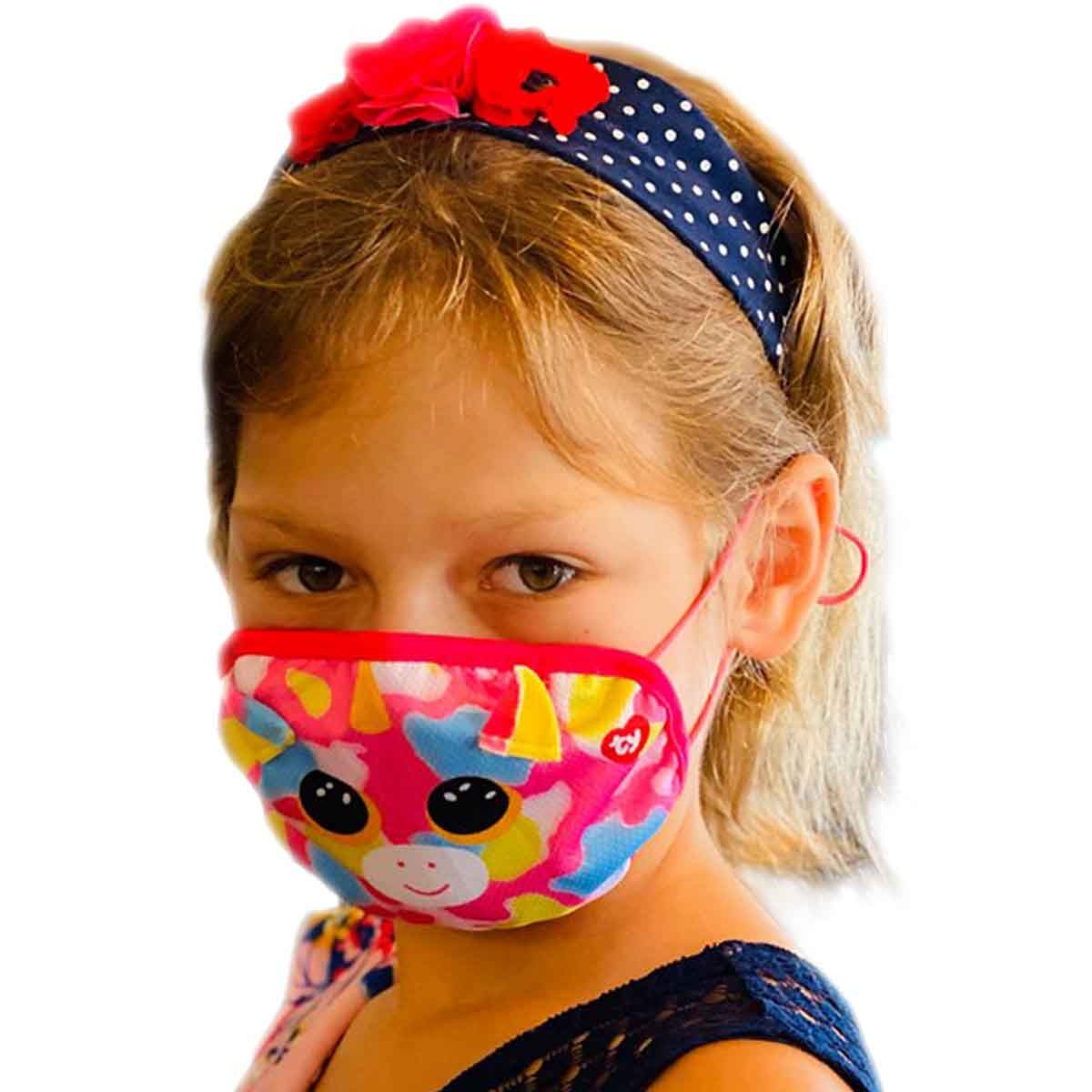 تاي بياني بو كمامة وجه يونيكورن فانتازيا للجنسين من عمر 3-4 سنوات