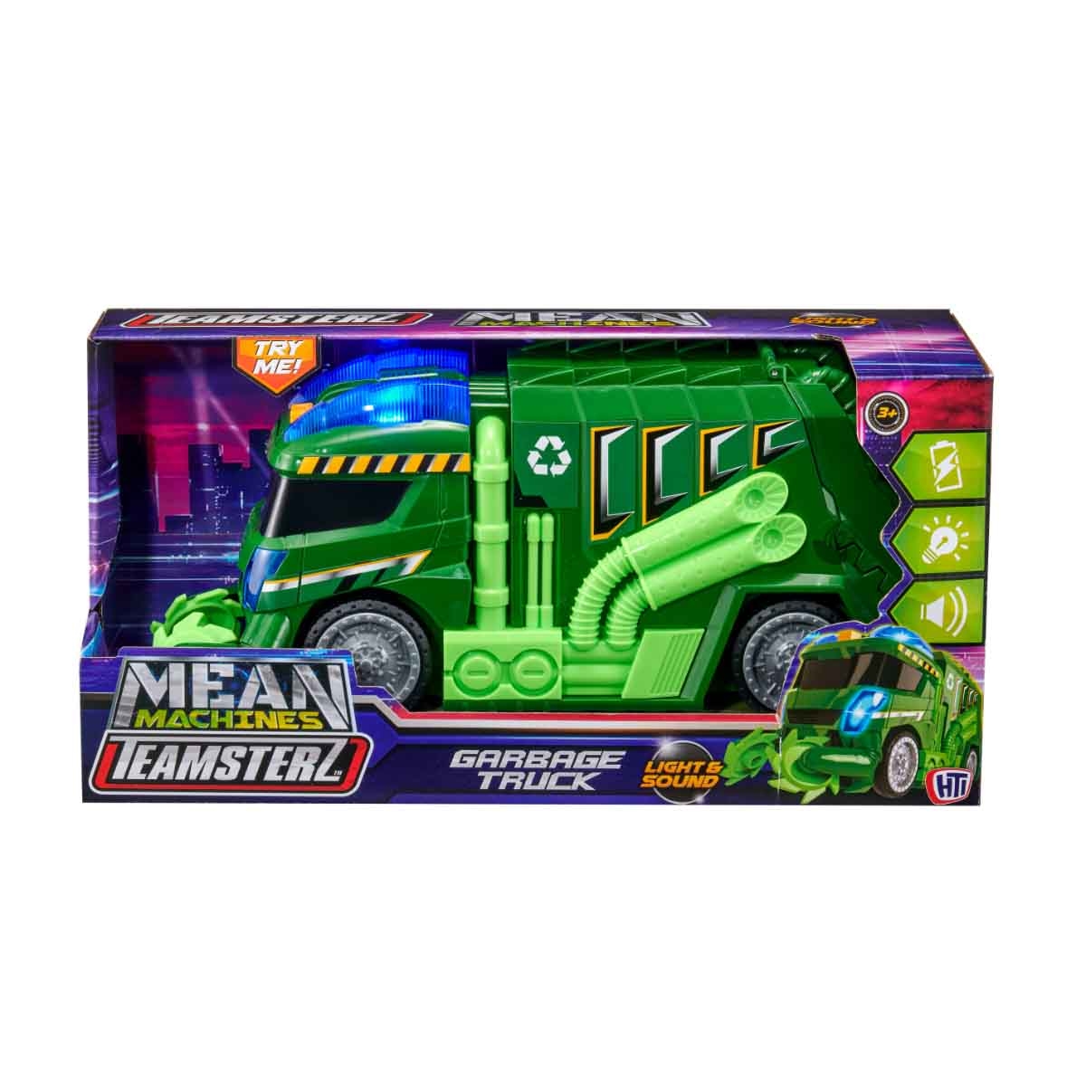 تيمسترز مجموعة مين ماشينز شاحنة نفايات مع أضواء وأصوات للجنسين، 3-4 سنوات