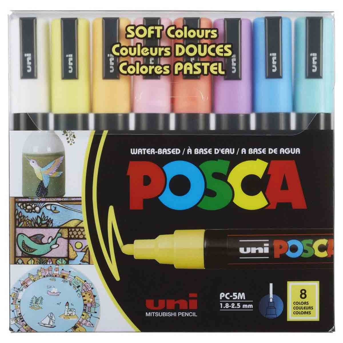 يوني بوسكا مجموعة 8 أقلام تلوين سوفت كولور PC-5M