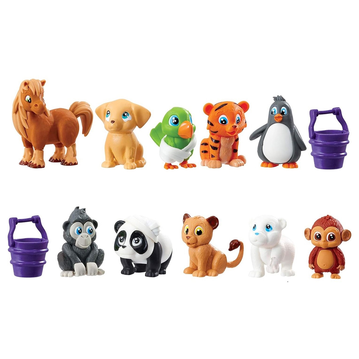 فيت سكواد فيقرز حيوانات لطيفة متنوعة للجنسين، 5-7 سنوات، مجموعة من 2