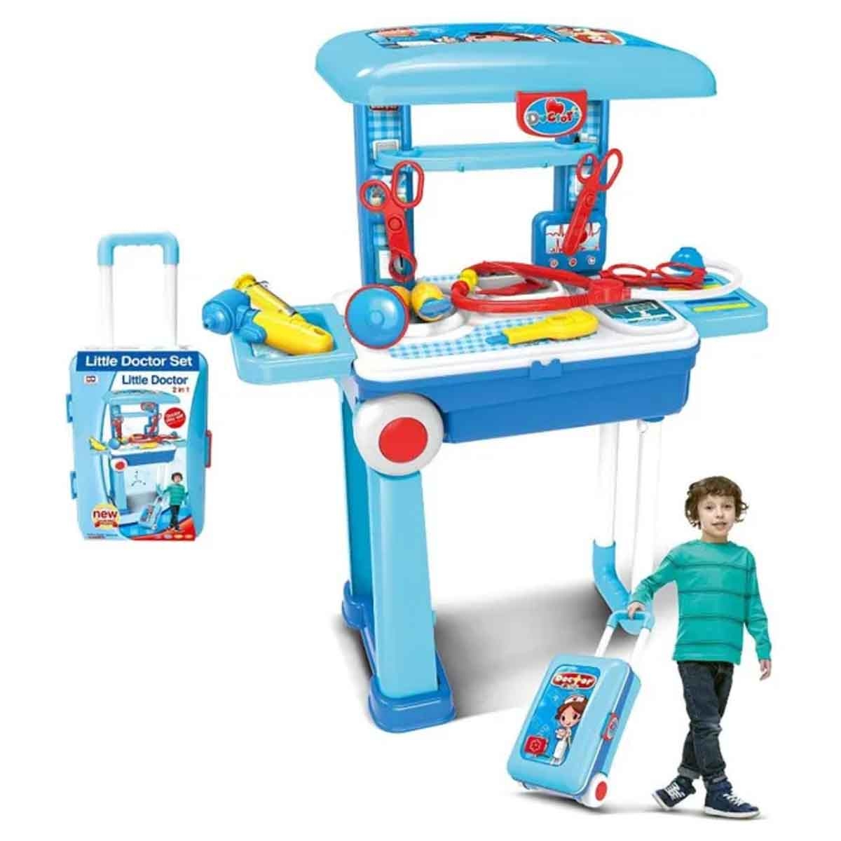 شيونغ تشينغ مجموعة عربة طبيب محمولة للأطفال للجنسين 3-4 سنوات