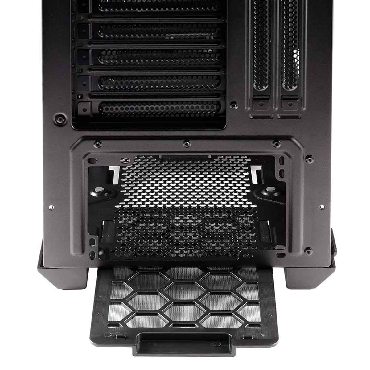 إكس بي جي كيس كمبيوتر ATX باللون الأسود مع 3 مراوح غير ARGB ولوحة أمامية شبكية سلسلة Defender