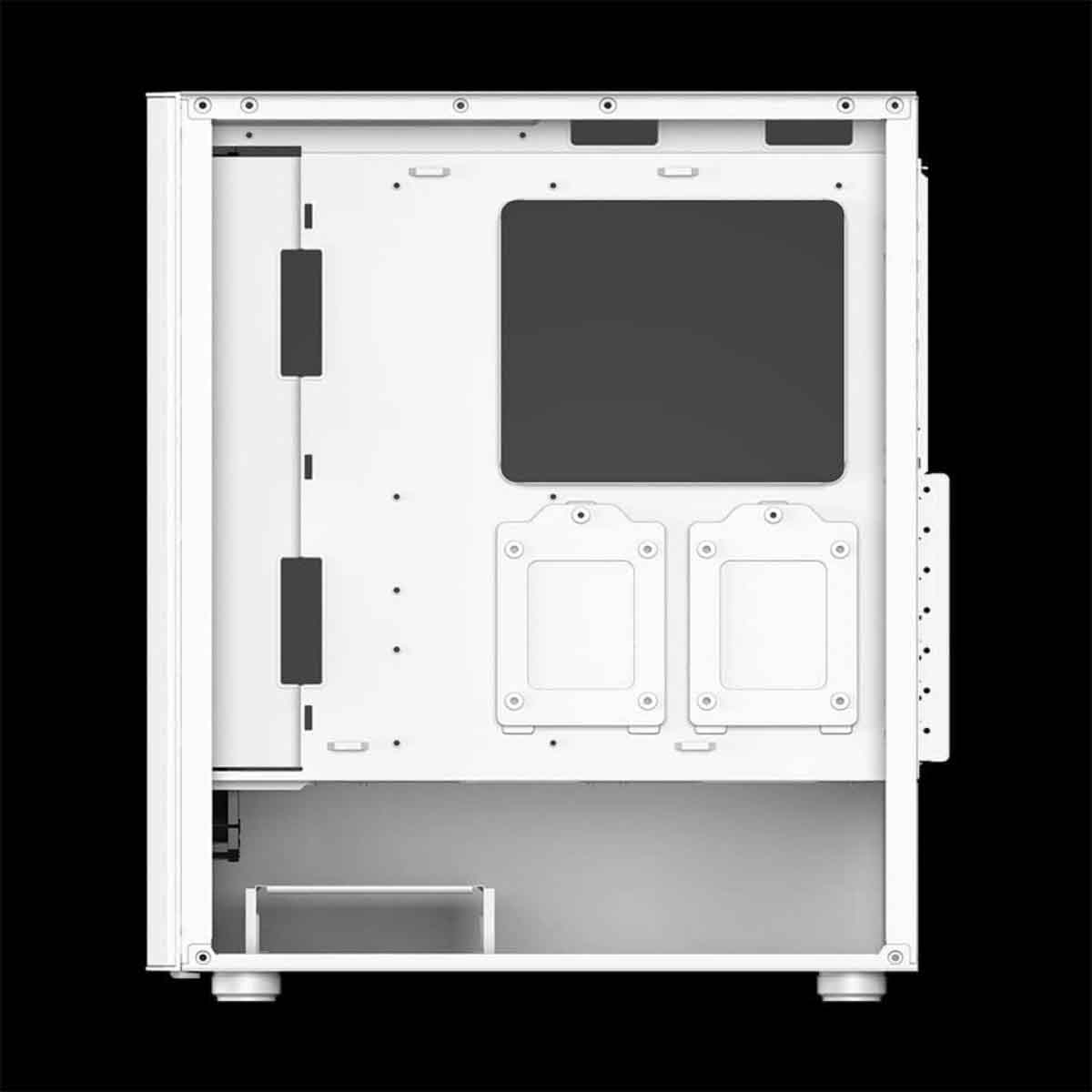 إكس بي جي كيس كمبيوتر ATX باللون الأسود مع 4 مراوح غير ARGB سلسلة Valor Air مع لوحة أمامية شبكية