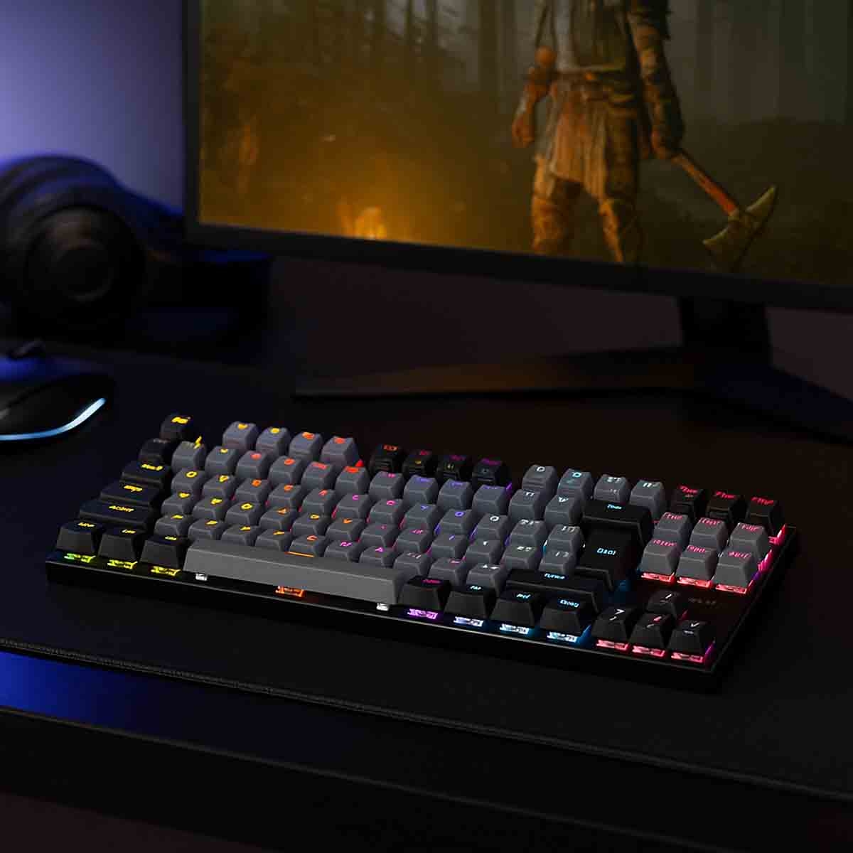 إكسترايك مي لوحة مفاتيح ميكانيكية سلكية بإضاءة خلفية LED موديل GK-989A