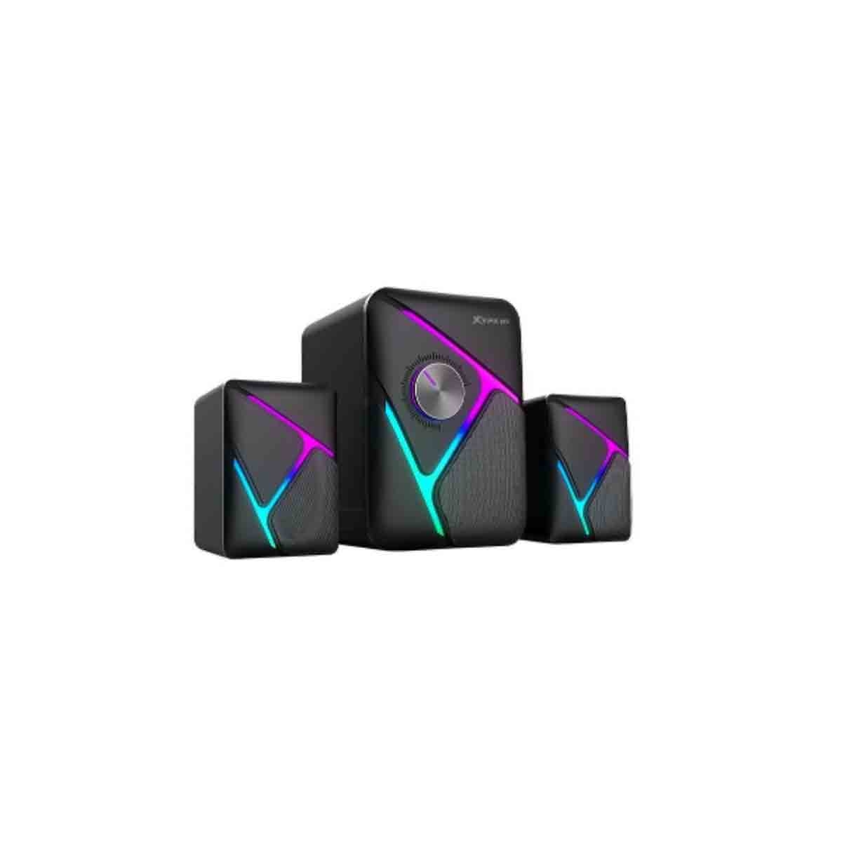 إكسترايك مي سماعات ألعاب ستيريو متكاملة بقوة 2.1 واط مع إضاءة RGB، مجموعة من 3 موديل SK-610