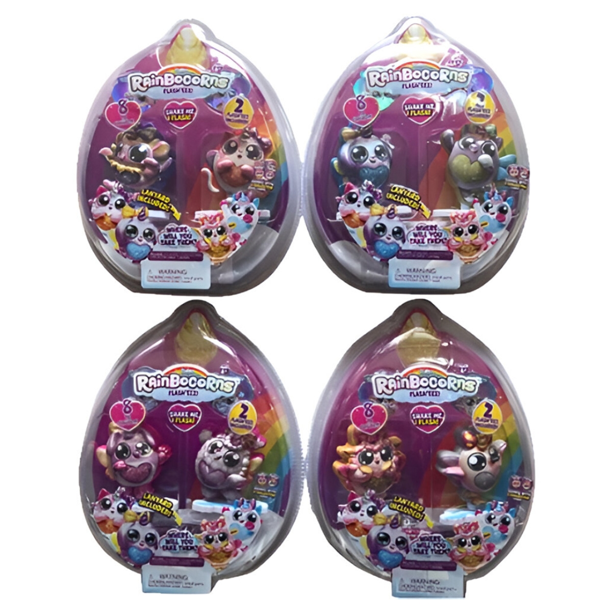 زورو رينبوكورنز فلاشيز متنوعة للبنات، 5-7 سنوات، مجموعة من 2