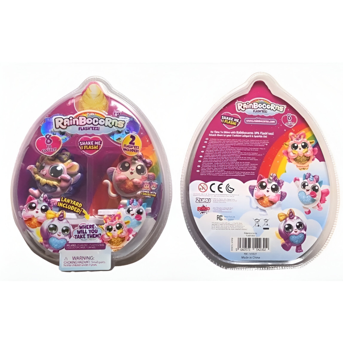 زورو رينبوكورنز فلاشيز متنوعة للبنات، 5-7 سنوات، مجموعة من 2