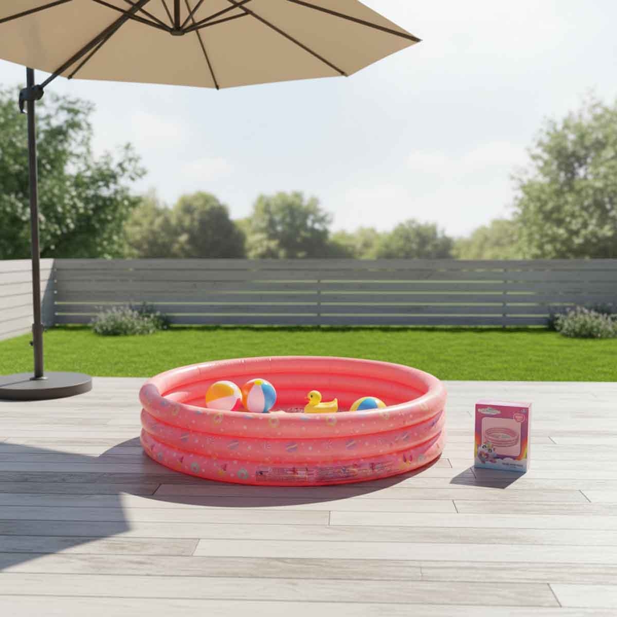 زورو رينبوكورنز مسبح قابل للنفخ للبنات، 3-4 سنوات