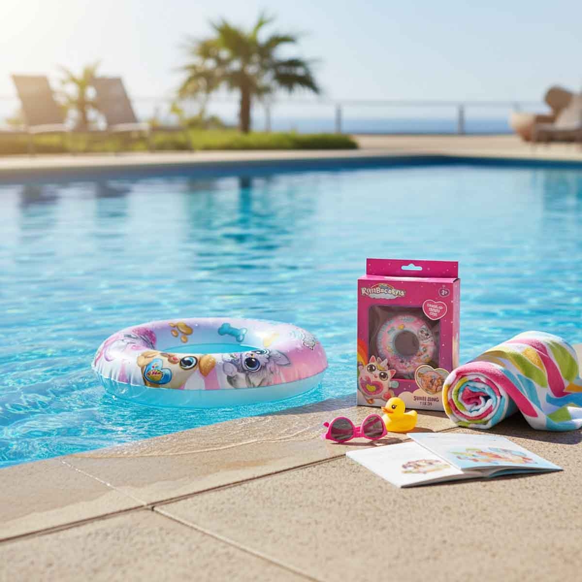 زورو رينبوكورنز عوامة سباحة للبنات، 3-4 سنوات