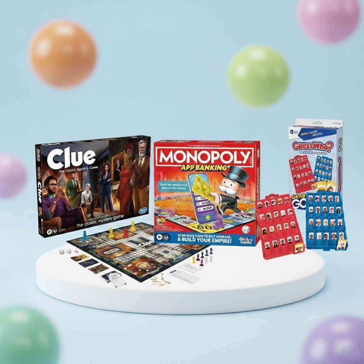 Monopoly APP Banking with Hasbro Guess Who? & Cluedo Classic Mystery Board Game Bundle Unisex, 8-10 Years